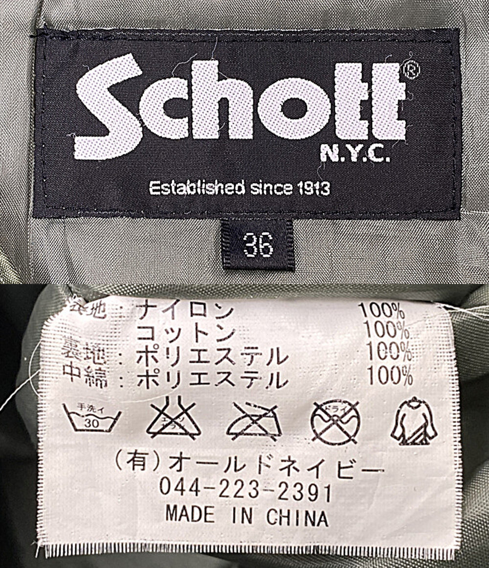 SCHOTT フライトジャケット カーキ メンズ SIZE 36 ショット