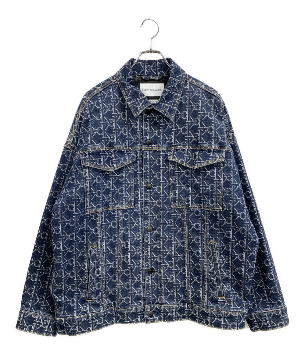 calvin klein Jeans デニムジャケット デニムシグネチャーロゴ ネイビー メンズ SIZE S カルバンクラインジーンズ