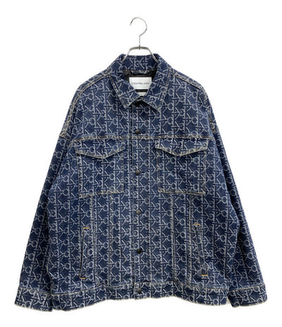 calvin klein Jeans デニムジャケット デニムシグネチャーロゴ ネイビー メンズ SIZE S カルバンクラインジーンズ