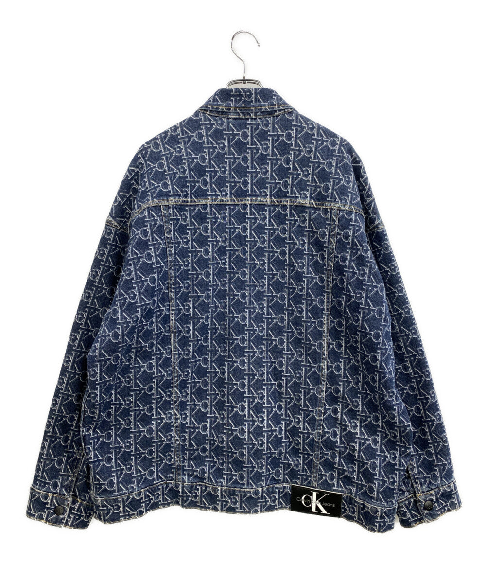 calvin klein Jeans デニムジャケット デニムシグネチャーロゴ ネイビー メンズ SIZE S カルバンクラインジーンズ