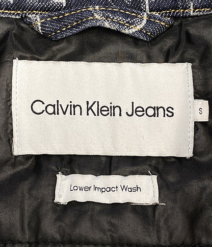 calvin klein Jeans デニムジャケット デニムシグネチャーロゴ ネイビー メンズ SIZE S カルバンクラインジーンズ