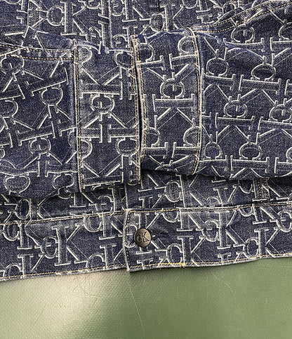 calvin klein Jeans デニムジャケット デニムシグネチャーロゴ ネイビー メンズ SIZE S カルバンクラインジーンズ