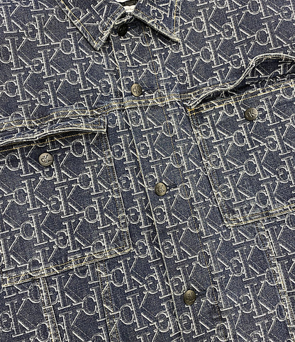 calvin klein Jeans デニムジャケット デニムシグネチャーロゴ ネイビー メンズ SIZE S カルバンクラインジーンズ