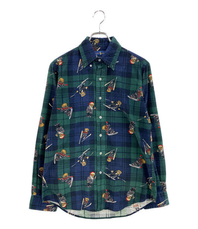 POLO RALPH LAUREN 長袖シャツ LSコーデュロイシャツ ベア メンズ SIZE S ポロ・ラルフローレン