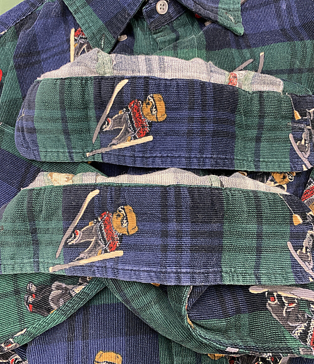 POLO RALPH LAUREN 長袖シャツ LSコーデュロイシャツ ベア メンズ SIZE S ポロ・ラルフローレン
