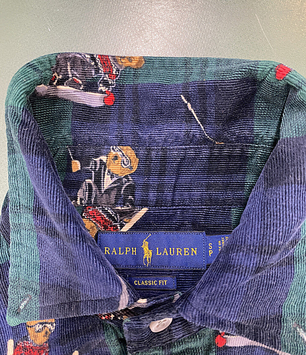 POLO RALPH LAUREN 長袖シャツ LSコーデュロイシャツ ベア メンズ SIZE S ポロ・ラルフローレン