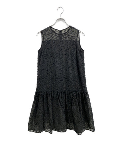 美品 ANAYI ノースリーブミニワンピース ラメカットジャガー 102527-14-260-95-360 レディース SIZE 36 アナイ