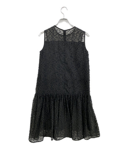美品 ANAYI ノースリーブミニワンピース ラメカットジャガー 102527-14-260-95-360 レディース SIZE 36 アナイ