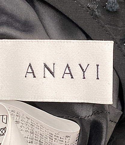 美品 ANAYI ノースリーブミニワンピース ラメカットジャガー 102527-14-260-95-360 レディース SIZE 36 アナイ