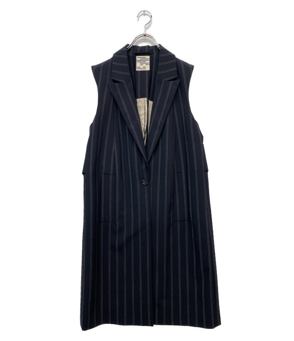 BAUM UND PFERDGARTEN ベスト ジレ ネイビー ストライプ 412-5251550 412-5251550 レディース SIZE 36 バウムウンドヘルガーデン