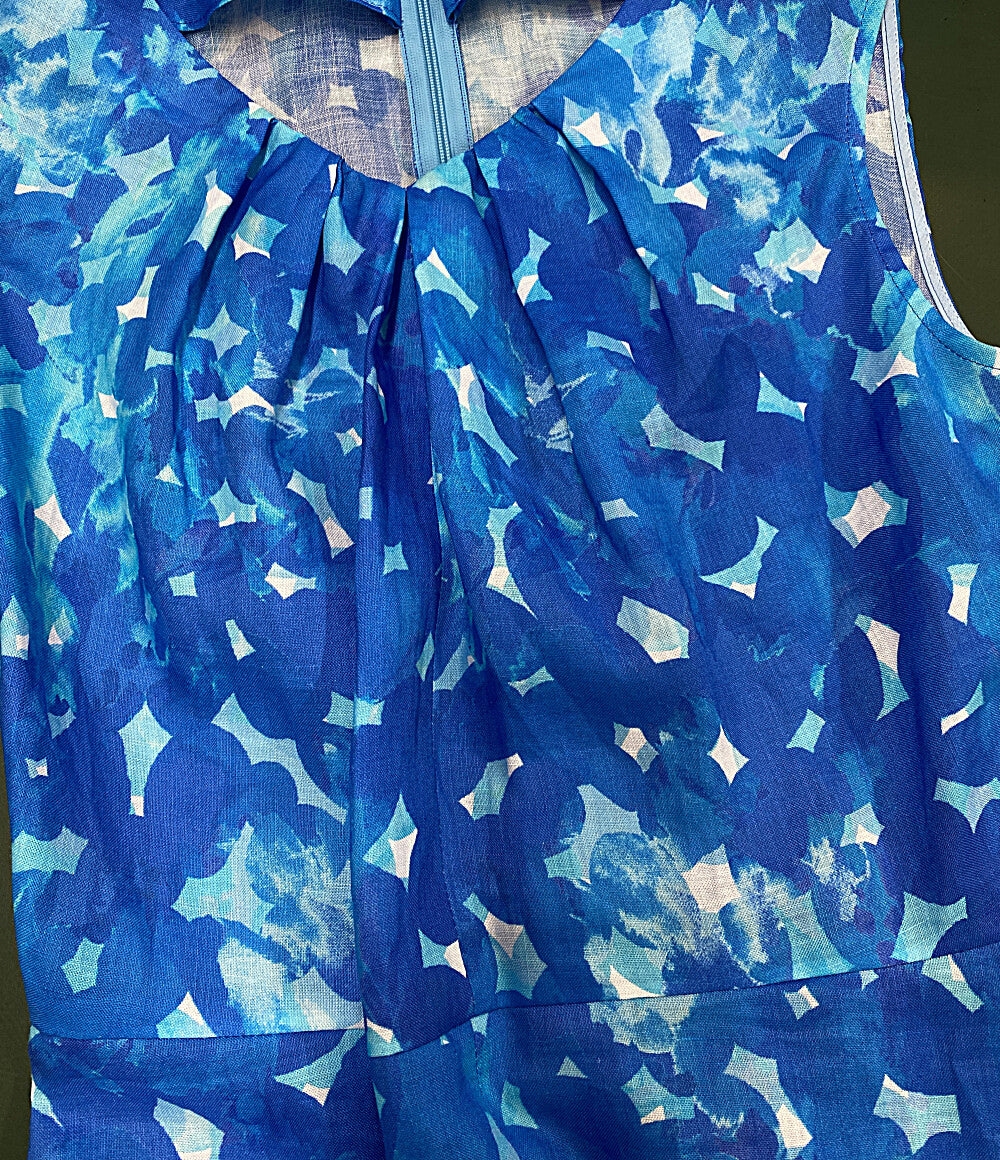 美品 ANAYI ノースリーブワンピース Veil Blue 102627-14-040-61-360 レディース SIZE 36 アナイ