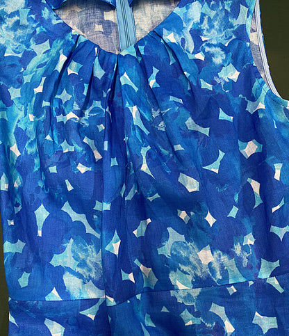 美品 ANAYI ノースリーブワンピース Veil Blue 102627-14-040-61-360 レディース SIZE 36 アナイ