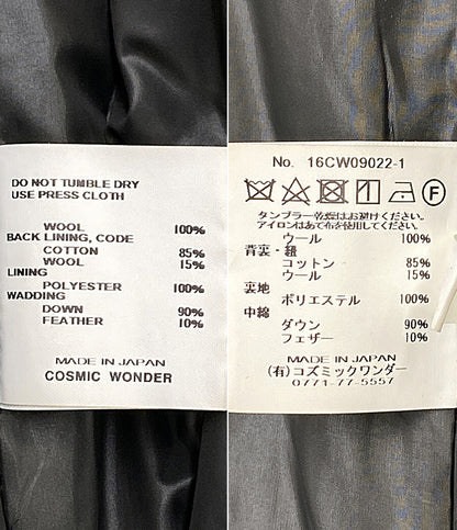 COSMIC WONDER フォークダウンベスト ブラック 16CW09022-1 レディース SIZE S コズミックワンダー