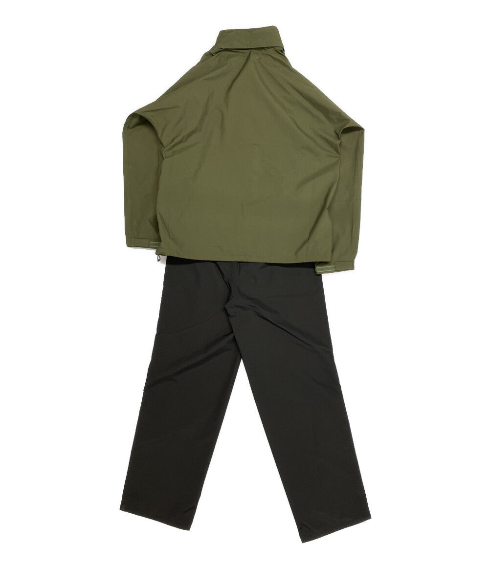 美品 PUROMONTE プロモンテ セットアップ ナイロンジャケット パンツ カーキ SR150M メンズ SIZE 3L