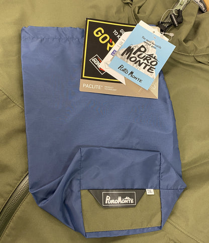 美品 PUROMONTE プロモンテ セットアップ ナイロンジャケット パンツ カーキ SR150M メンズ SIZE 3L