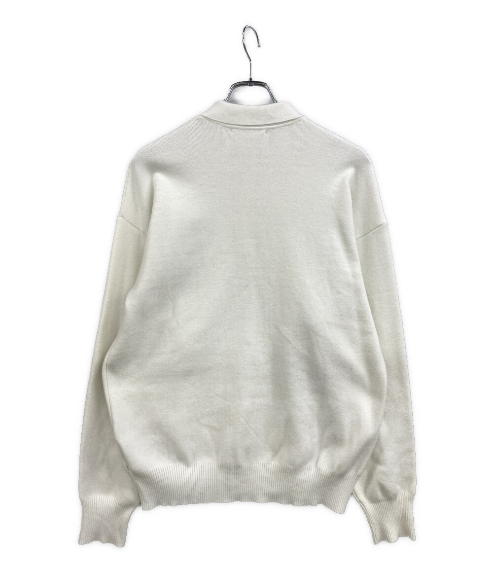 AMI Alexandre Mattiussi アミアレクサンドルマテュッシ 長袖ポロシャツ ホワイト メンズ SIZE XL