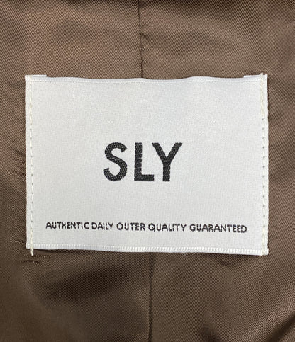 美品 SLY コート F／FUR FRONT HOOK COAT キャメル 030HAZ30-1381 レディース SIZE FREE スライ
