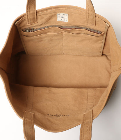 ARTS&CRAFTS アーツアンドクラフツ トートバッグ AGING CANVAS BASIC TOTE ライトブラウン メンズ