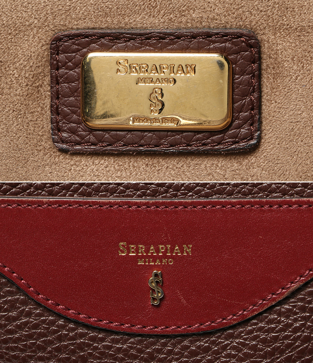SERAPIAN トートバッグ ボルドー 2WAY レディース セラピアン