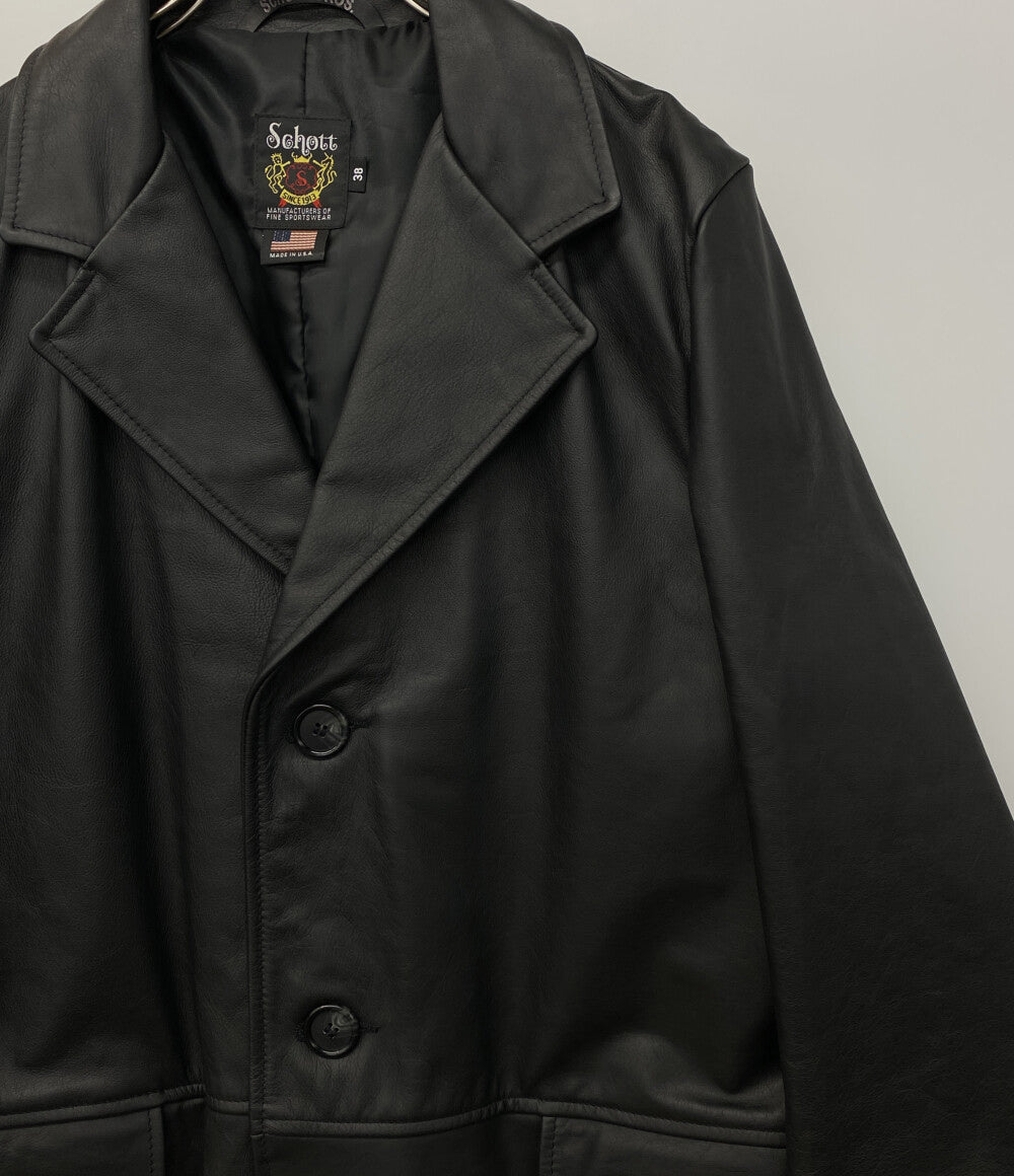 SCHOTT レザーコート LEATHER CHESTER LONG COAT 7582 メンズ SIZE 38 ショット