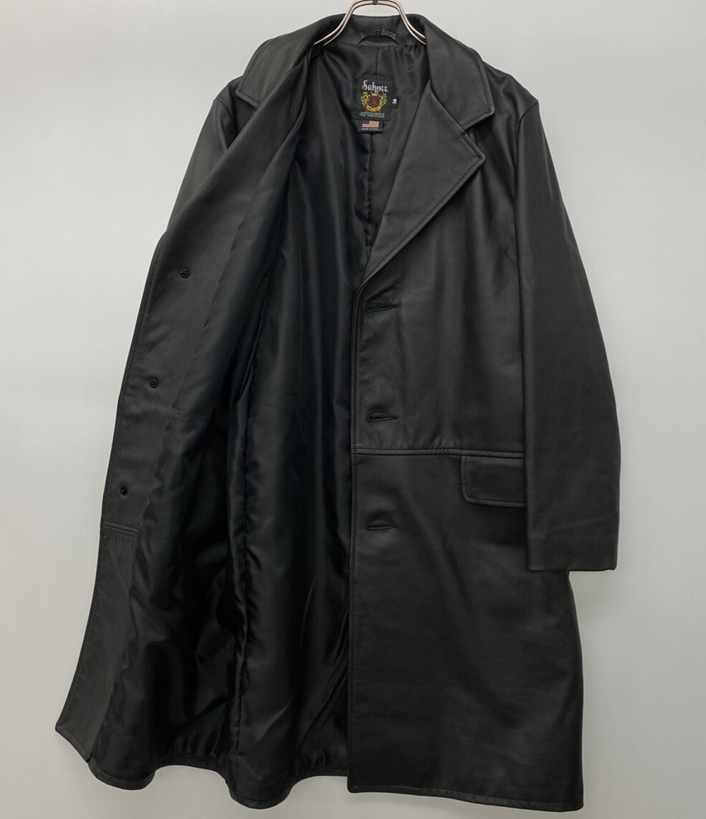 SCHOTT レザーコート LEATHER CHESTER LONG COAT 7582 メンズ SIZE 38 ショット