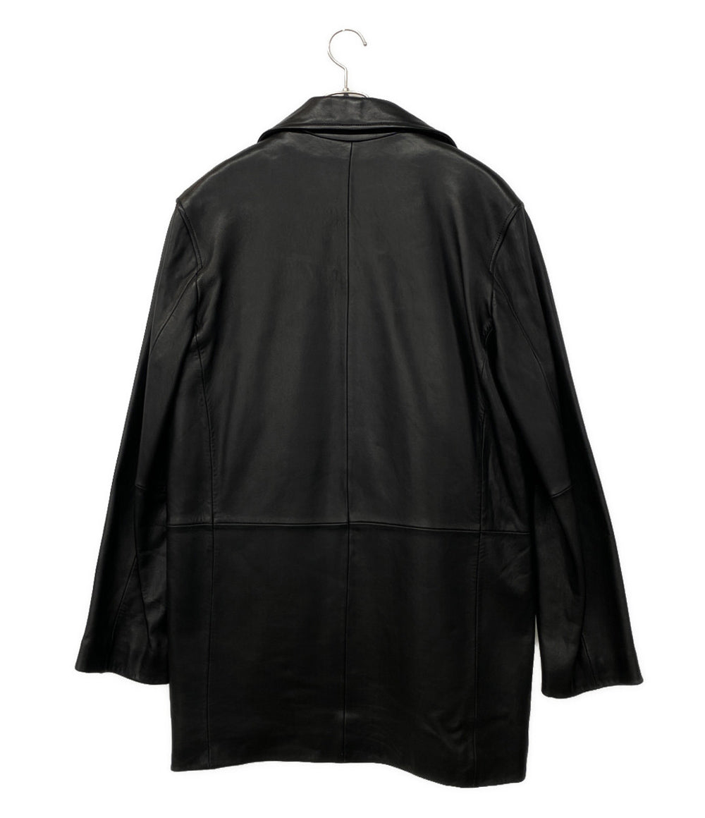 COLE HAAN レザーコート ブラック メンズ SIZE S コールハーン