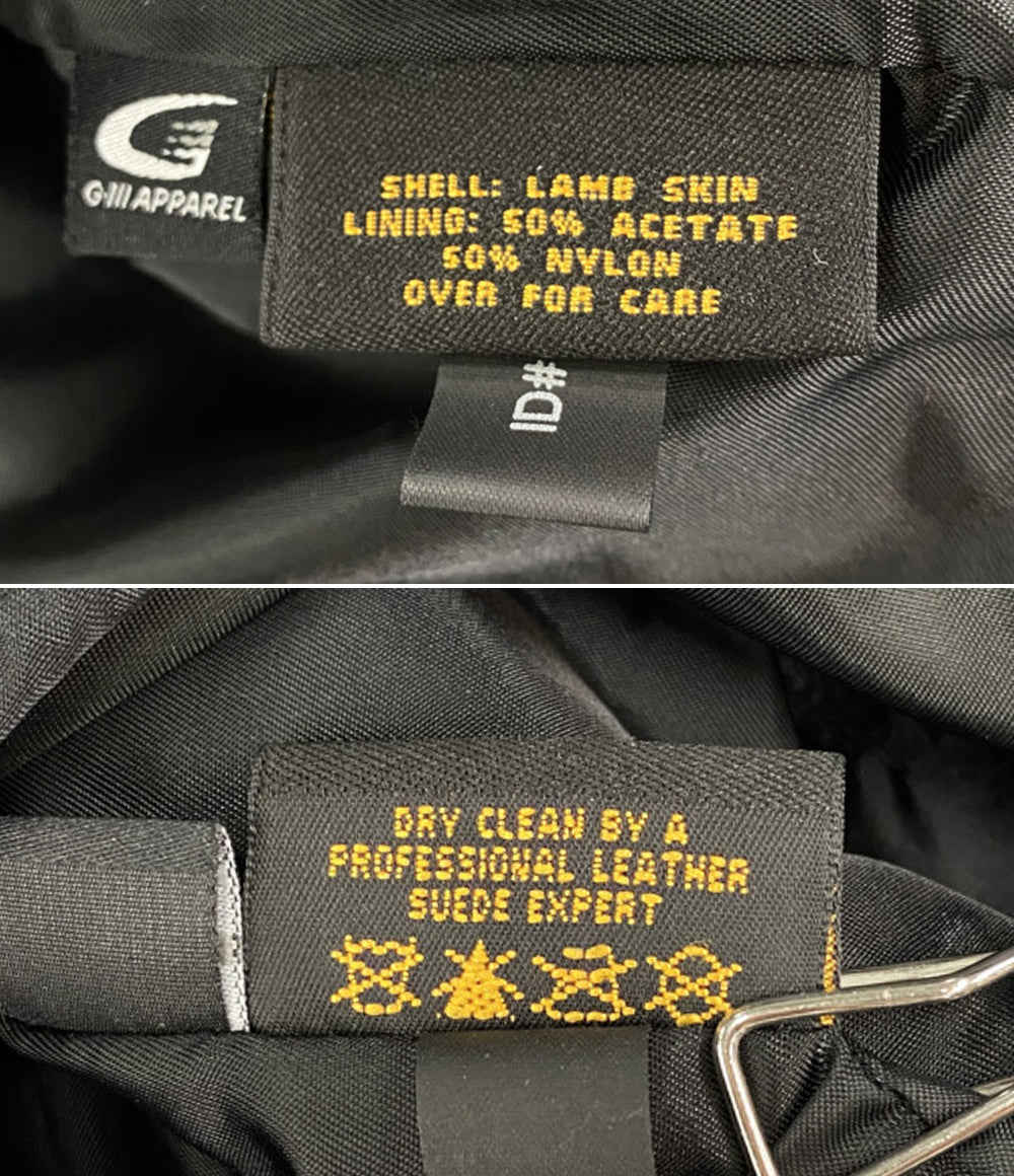 COLE HAAN レザーコート ブラック メンズ SIZE S コールハーン