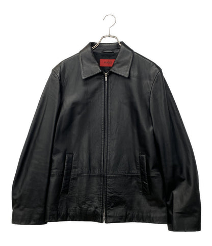 HUGO BOSS レザージャケット ブラック 羊革 メンズ SIZE S ヒューゴボス