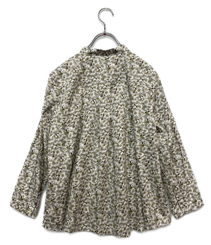 美品 Shower Party シャワーパーティー PEANUTS×リバティ ファブリックス スタンドフリルシャツ PN2631606 レディース SIZE 1