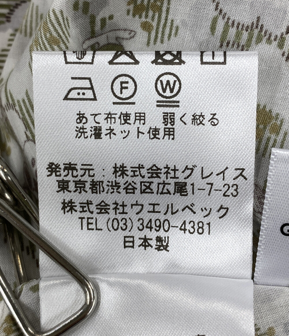 美品 Shower Party シャワーパーティー PEANUTS×リバティ ファブリックス スタンドフリルシャツ PN2631606 レディース SIZE 1
