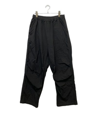 COMME des GARCONS HOMME パンツ エステルサージ 製品染 ブラック 25SS HO-P025 メンズ SIZE L コムデギャルソンオム