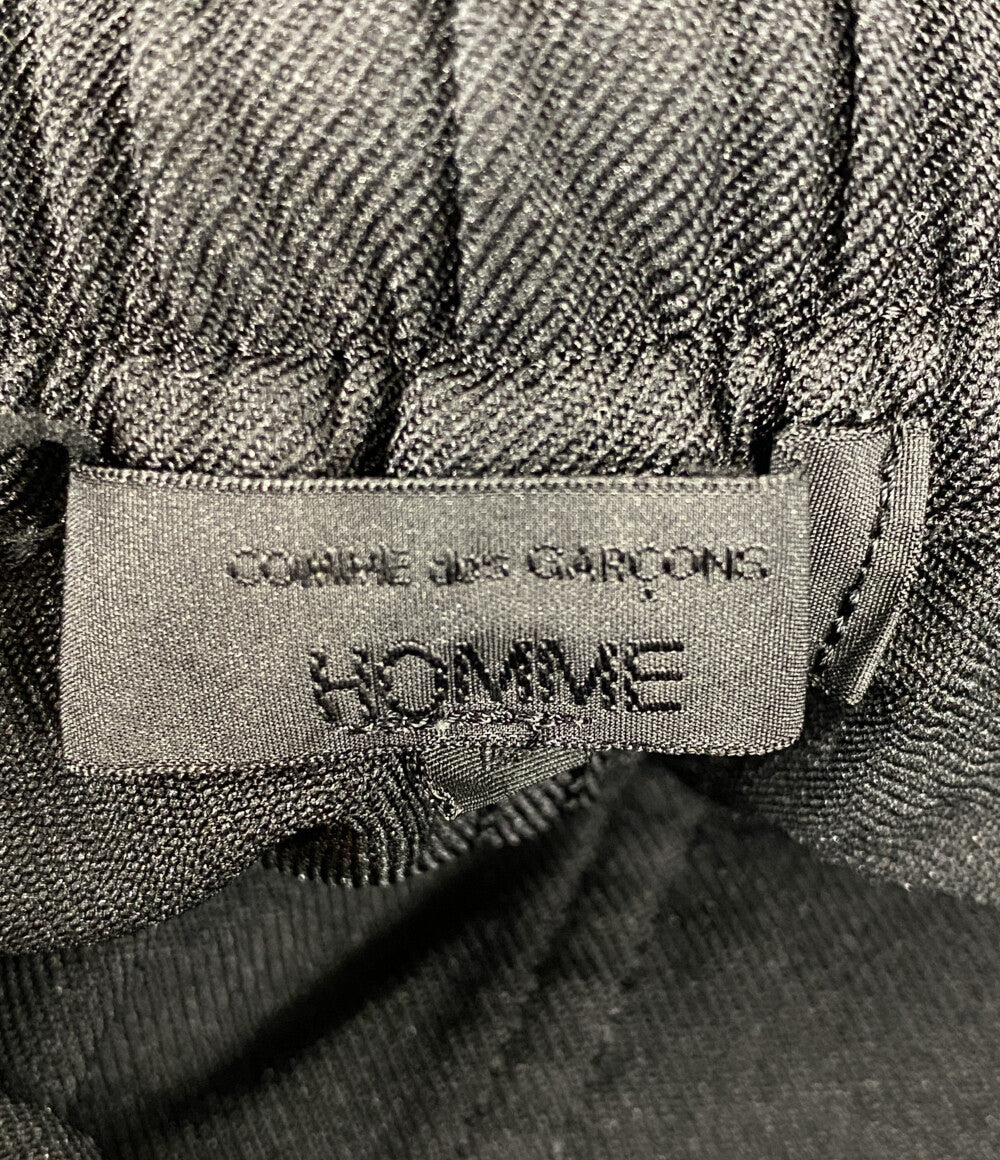 COMME des GARCONS HOMME パンツ エステルサージ 製品染 ブラック 25SS HO-P025 メンズ SIZE L コムデギャルソンオム
