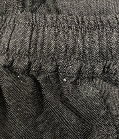 COMME des GARCONS HOMME パンツ エステルサージ 製品染 ブラック 25SS HO-P025 メンズ SIZE L コムデギャルソンオム