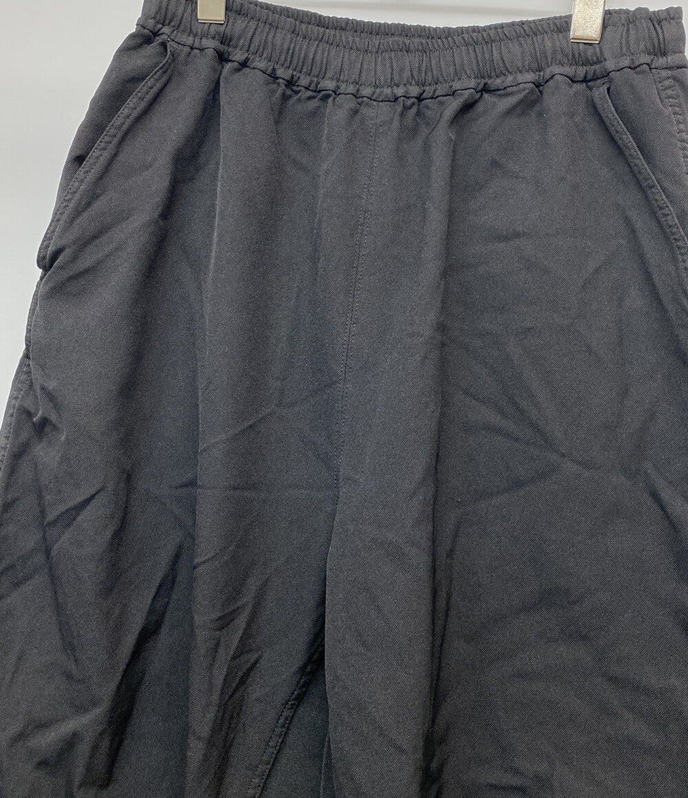 COMME des GARCONS HOMME パンツ エステルサージ 製品染 ブラック 25SS HO-P025 メンズ SIZE L コムデギャルソンオム
