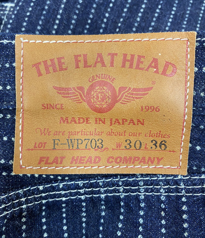 美品 THE FLAT HEAD ウォバッシュワイドストレートパンツ F-WP703 メンズ SIZE 30 ザフラットヘッド