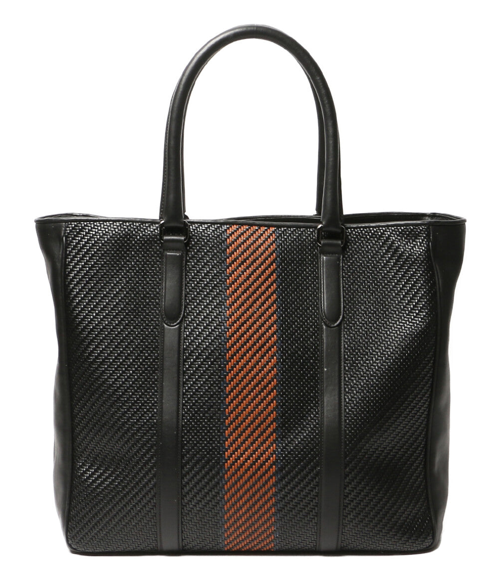 ERMENEGILDO ZEGNA 編み込みトートバッグ メンズ エルメネジルド ゼニア