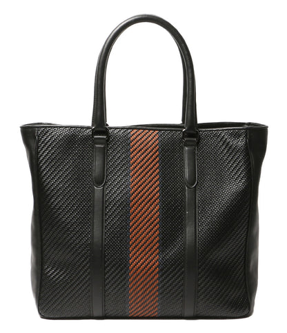 ERMENEGILDO ZEGNA 編み込みトートバッグ メンズ エルメネジルド ゼニア