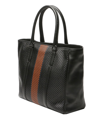 ERMENEGILDO ZEGNA 編み込みトートバッグ メンズ エルメネジルド ゼニア
