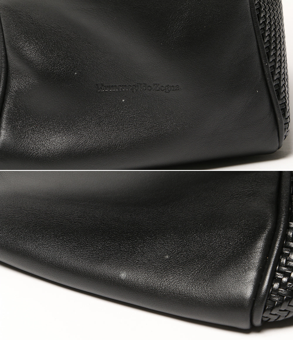 ERMENEGILDO ZEGNA 編み込みトートバッグ メンズ エルメネジルド ゼニア