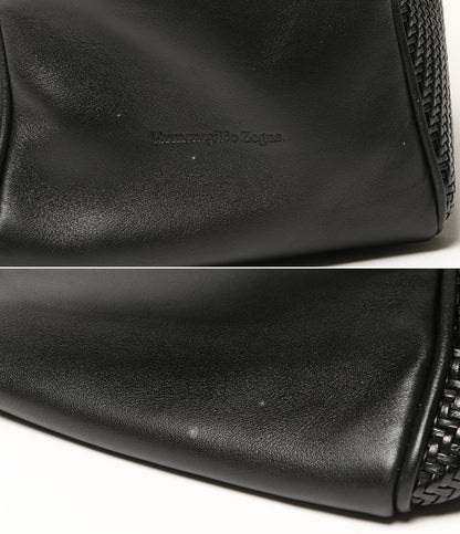 ERMENEGILDO ZEGNA 編み込みトートバッグ メンズ エルメネジルド ゼニア