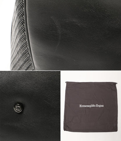 ERMENEGILDO ZEGNA 編み込みトートバッグ メンズ エルメネジルド ゼニア