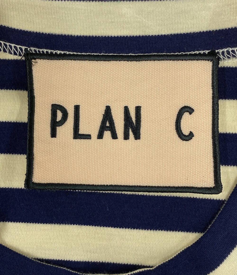 PLAN C 半袖ワンピース ストライプドレス 41.ABCJF14JSBTJ022 レディース SIZE 34 プラン シー