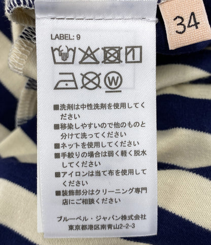 PLAN C 半袖ワンピース ストライプドレス 41.ABCJF14JSBTJ022 レディース SIZE 34 プラン シー