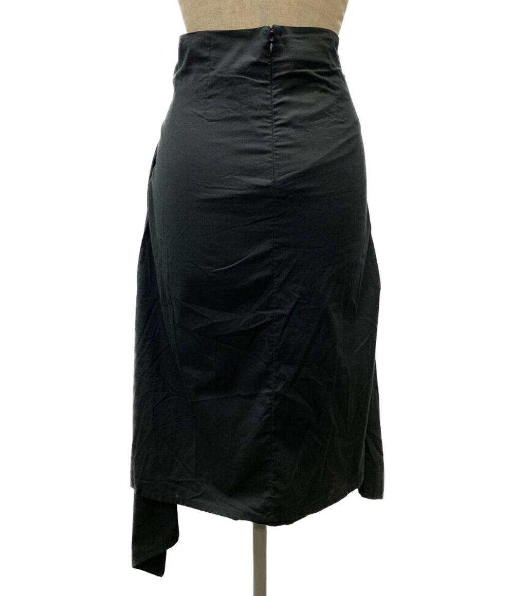 PLAN C コットンアシンメトリースカート ブラック 41.GOCAF08FB0TC107 レディース SIZE 36 プラン シー