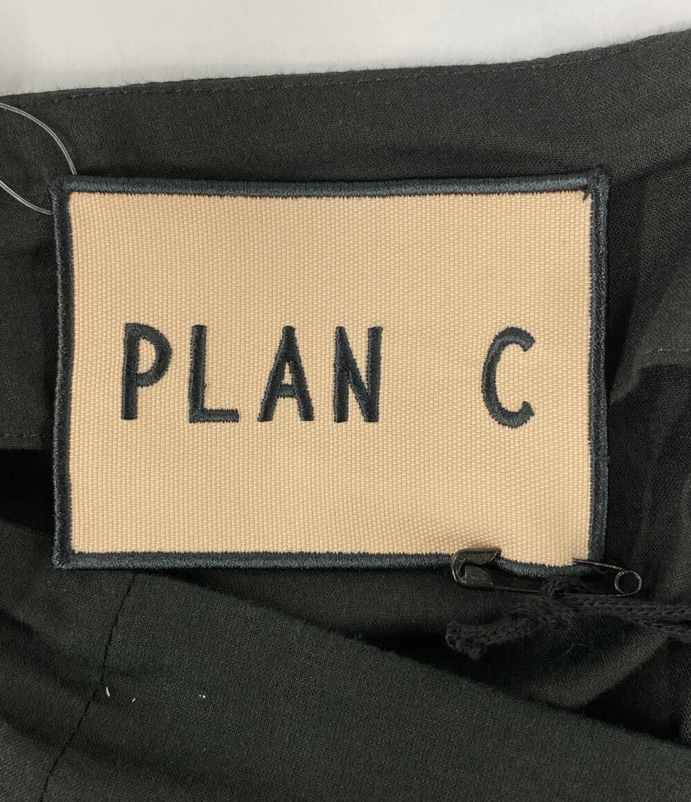 PLAN C コットンアシンメトリースカート ブラック 41.GOCAF08FB0TC107 レディース SIZE 36 プラン シー