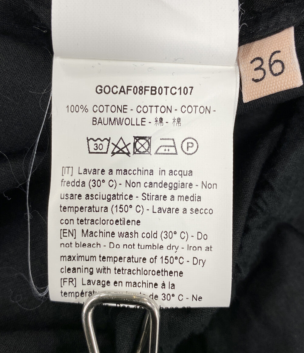 PLAN C コットンアシンメトリースカート ブラック 41.GOCAF08FB0TC107 レディース SIZE 36 プラン シー