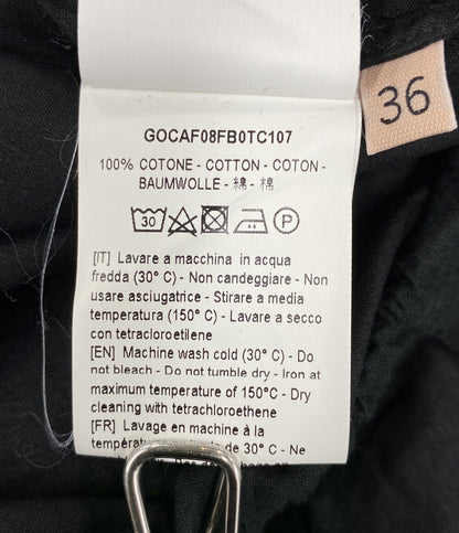 PLAN C コットンアシンメトリースカート ブラック 41.GOCAF08FB0TC107 レディース SIZE 36 プラン シー