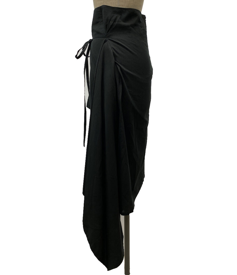 PLAN C コットンアシンメトリースカート ブラック 41.GOCAF08FB0TC107 レディース SIZE 36 プラン シー