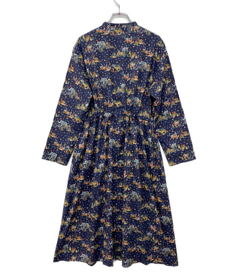 美品 Shower Party 長袖ワンピース 動物 ネイビー レディース SIZE 1 シャワーパーティー