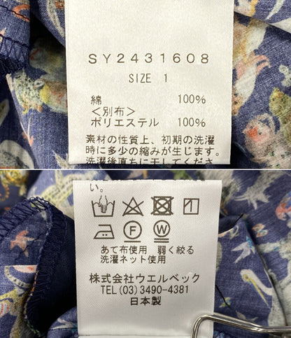 美品 Shower Party 長袖ワンピース 動物 ネイビー レディース SIZE 1 シャワーパーティー